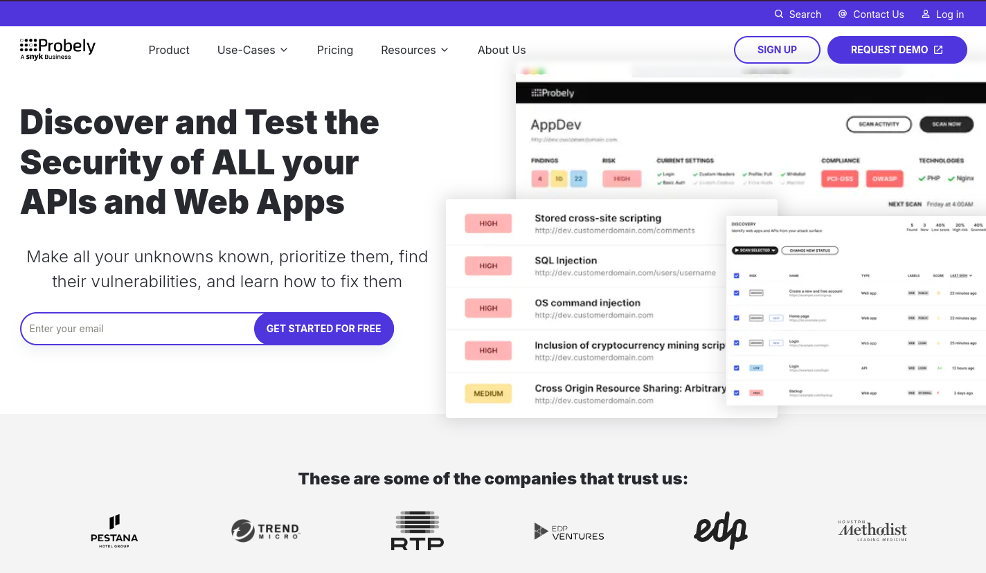 Snyk API & Web corporate website homepage Snyk API & Web corporate website homepage